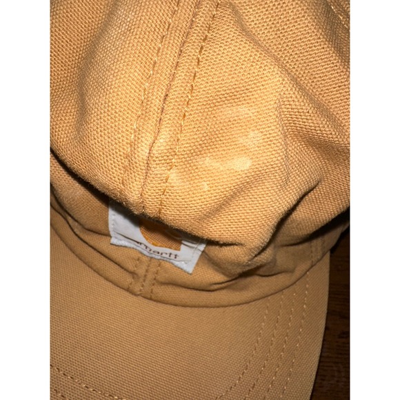 Carhartt Made in USA Small Cap Hat Cotton Canvas Tan Brown Red Lined - Picture 4 of 7
